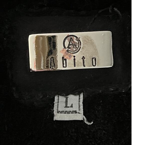 Vintage Abito Penny Lane Boho Coat Black Suede Calf Hair Trim Sz L -Fits M $810 - Picture 6 of 16